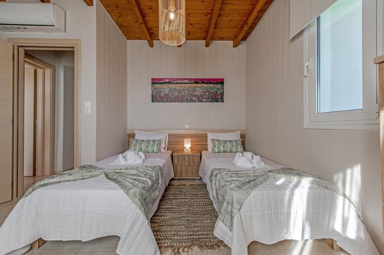 Tranquil Sea View Villa With Private Pool, Just 2Km From The Beach! Agia Galini  Bagian luar foto