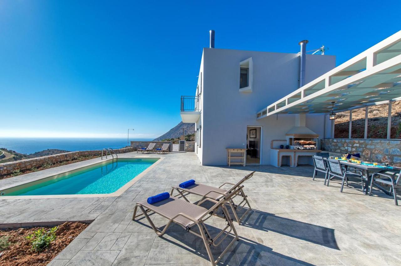 Tranquil Sea View Villa With Private Pool, Just 2Km From The Beach! Agia Galini  Bagian luar foto